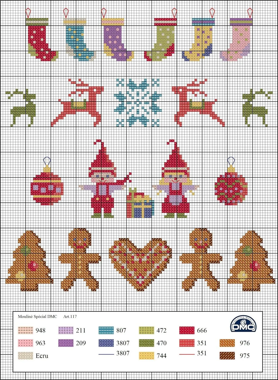 El blog de Dmc: Diagramas de punto de cruz navideños El blog de Dmc: Diagramas de punto de cruz navideños