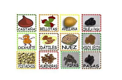 EL BLOG DE EVA: Fichas para clasificar los frutos del otoño