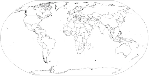 Blog de Geografia: Mapa-múndi para colorir