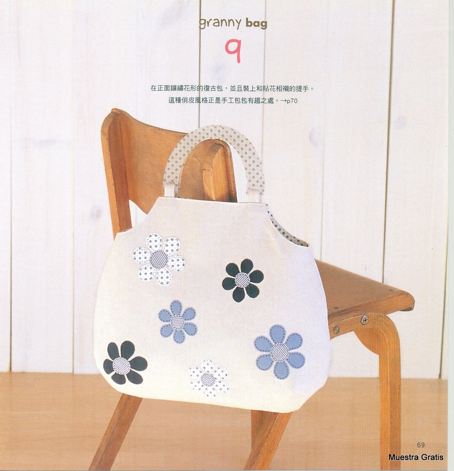 Blog de Goanna: Patrones bolso de fieltro con apliques florales
