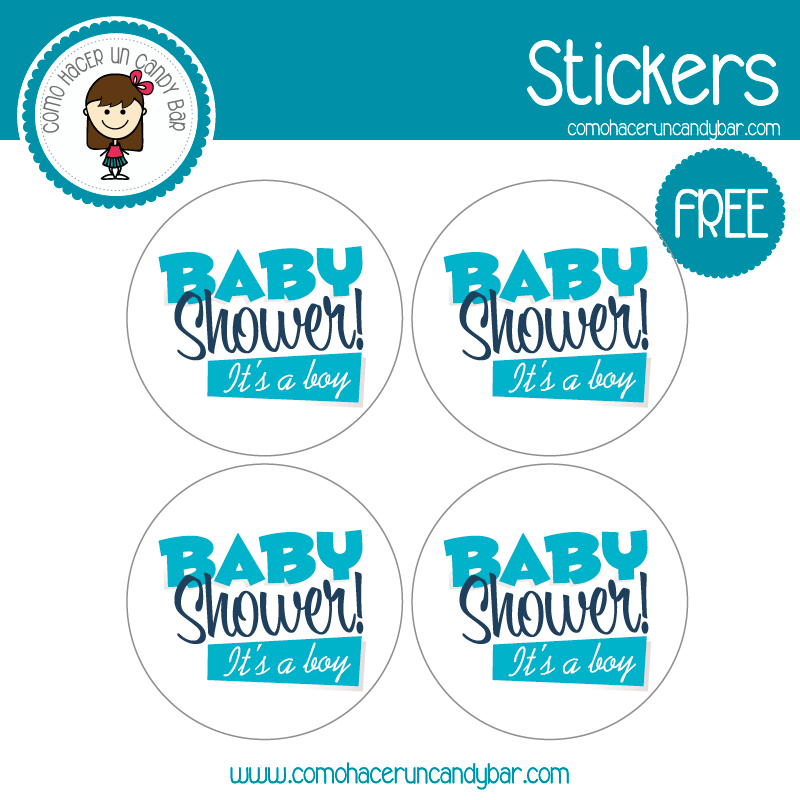 Blog de imprimibles gratis para tu fiesta - baby shower: stickers para imprimir