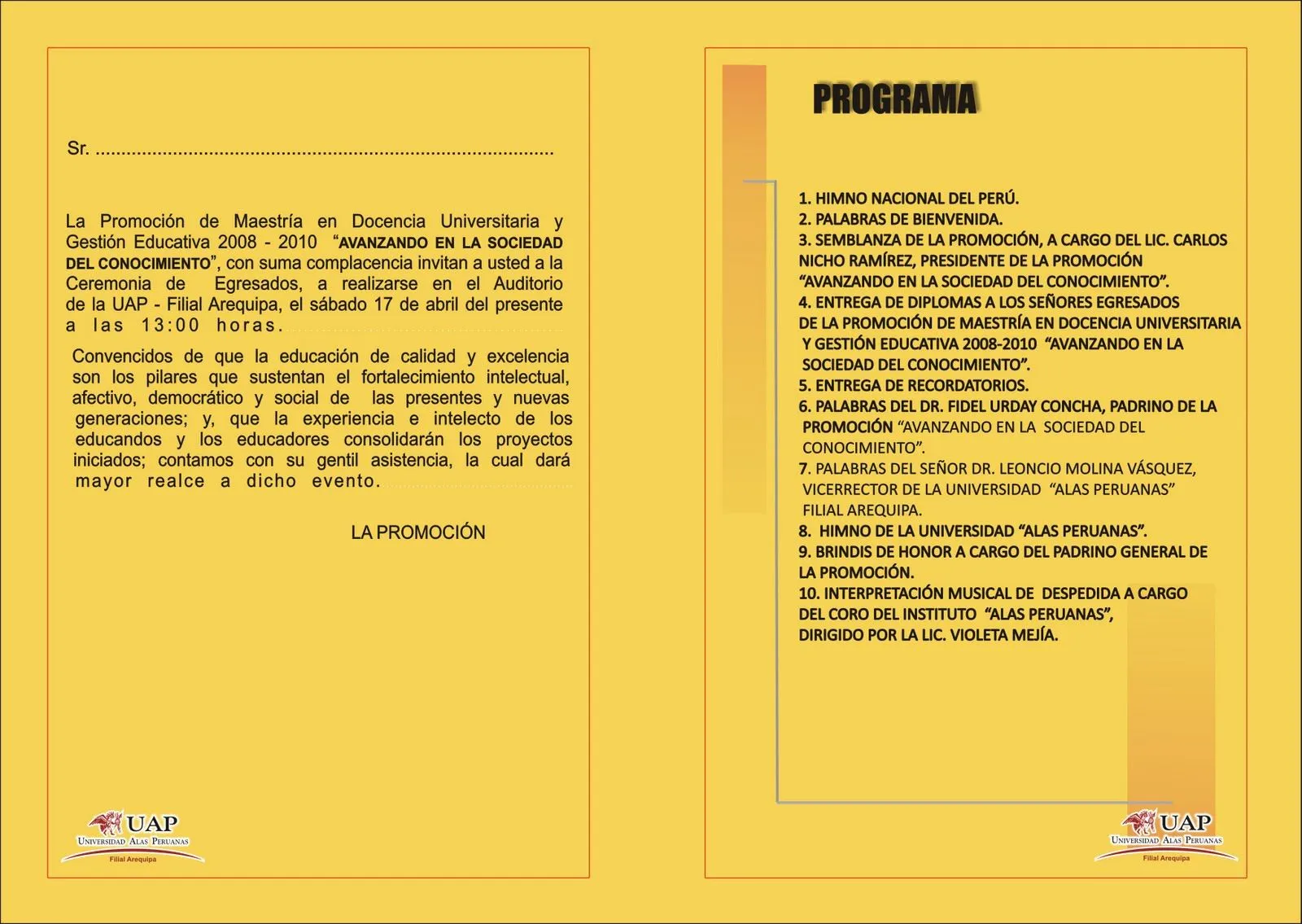 Blog de Karlitos: MODELO DE TARJETA DE INVITACION - CEREMONIA DE ... Blog de Karlitos: MODELO DE TARJETA DE INVITACION - CEREMONIA DE ...