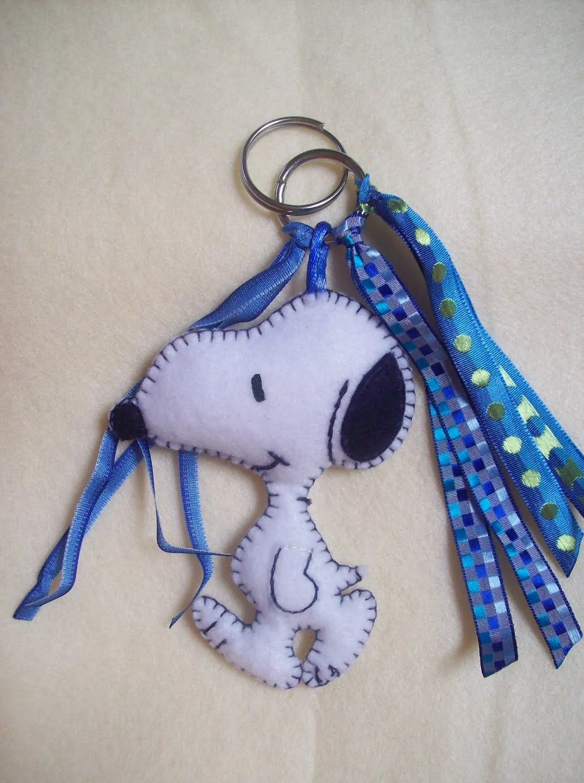 ... blog de manualidades: LLAVERO DE SNOOPY DE FIELTRO AZUL MARINO