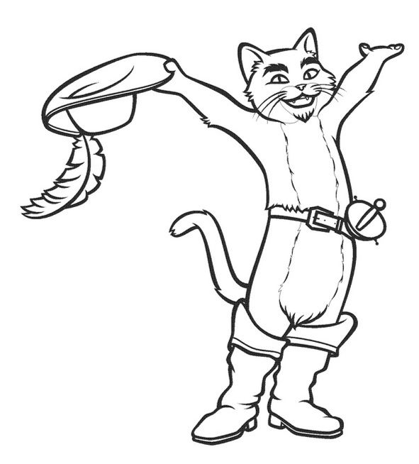 Blog MegaDiverso: El gato con botas para pintar e imprimir Blog MegaDiverso: El gato con botas para pintar e imprimir