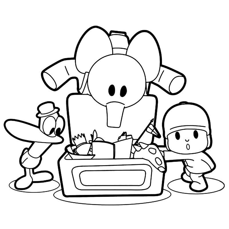 Blog de los niños: Pocoyó para colorear