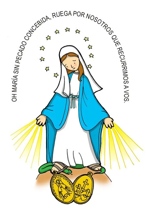 Dibujos para catequesis: NUESTRA SEÑORA DE LA MEDALLA MILAGROSA Dibujos para catequesis: NUESTRA SEÑORA DE LA MEDALLA MILAGROSA