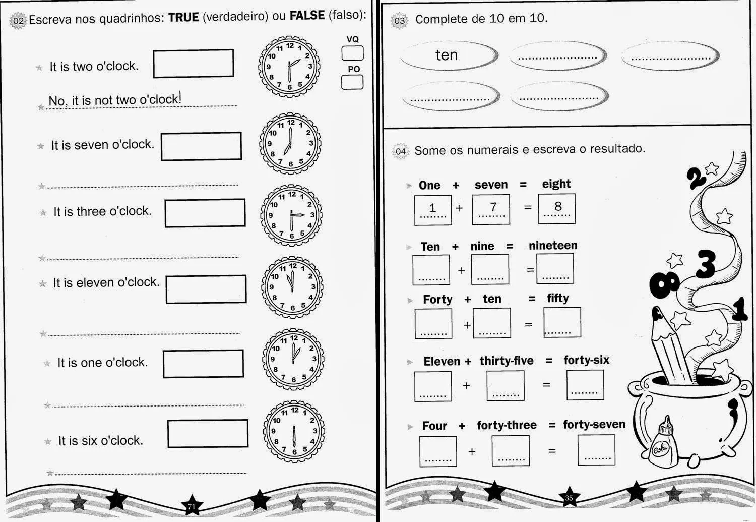 Blog Professor Zezinho : Números em Inglês Exercícios Blog Professor Zezinho : Números em Inglês Exercícios