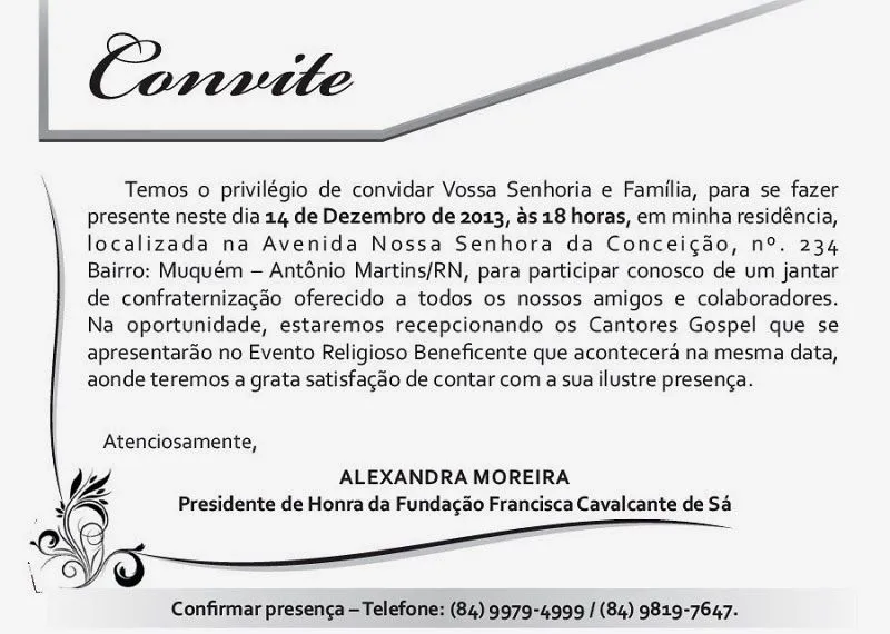 Blog Raimundinho Duarte: CONVITE - Jantar e evento evangélico ...