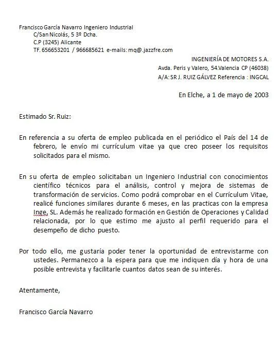 Búsqueda de empleo: Cartas de presentación y autocandidatura | Mi ... Búsqueda de empleo: Cartas de presentación y autocandidatura | Mi ...