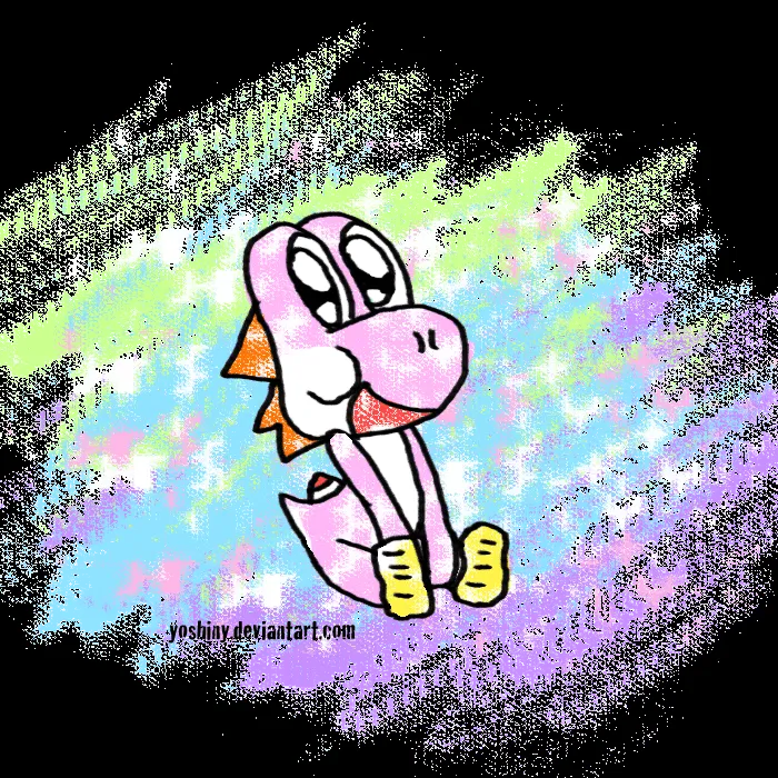 El Blog de Yoshi: Dibujo de Baby Yoshi rosa