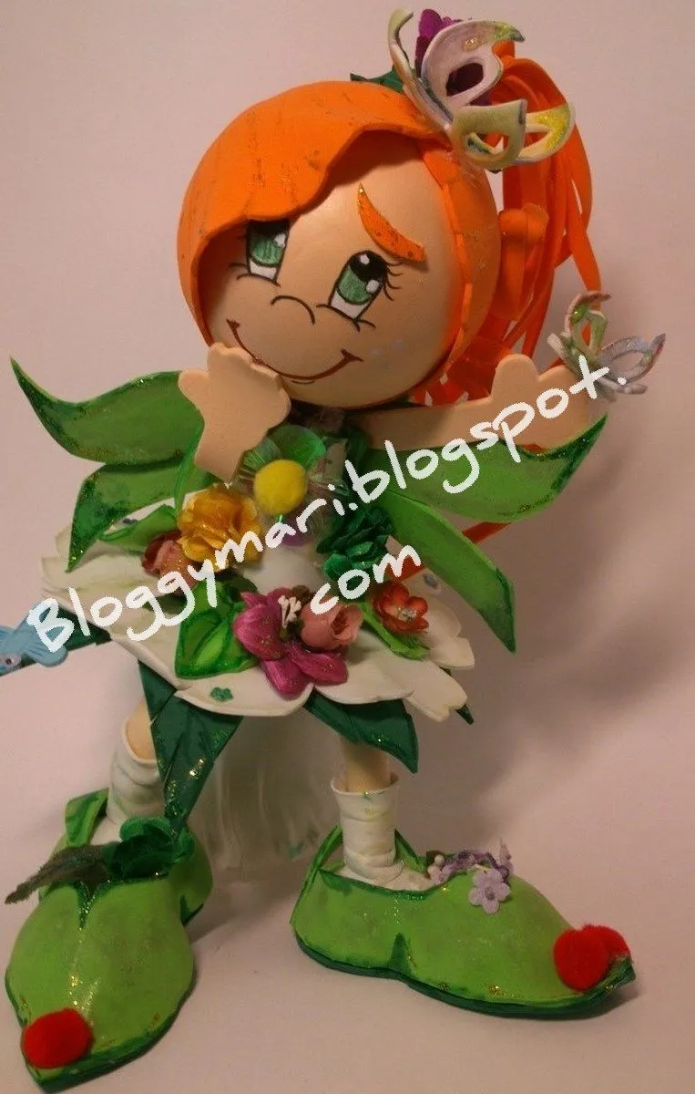 BloggyMari, tus fofuchas en Alicante: Fofucha-El hada de las flores BloggyMari, tus fofuchas en Alicante: Fofucha-El hada de las flores