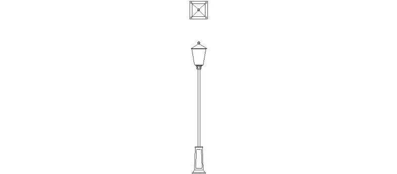 Bloques AutoCAD Gratis de Alzado de farol de pared Bloques AutoCAD Gratis de Alzado de farol de pared