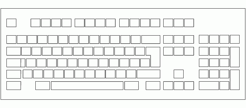 Bloques AutoCAD Gratis - Aparatos electrónicos: Teclado ordenador