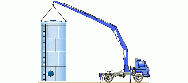 Bloques AutoCAD Gratis de Camión grúa con silo Bloques AutoCAD Gratis de Camión grúa con silo