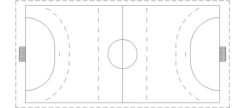 Bloques AutoCAD Gratis de Cancha de balonmano Bloques AutoCAD Gratis de Cancha de balonmano