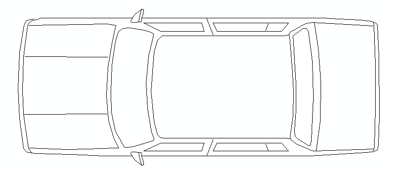 Bloques AutoCAD Gratis de coche visto en planta, 10