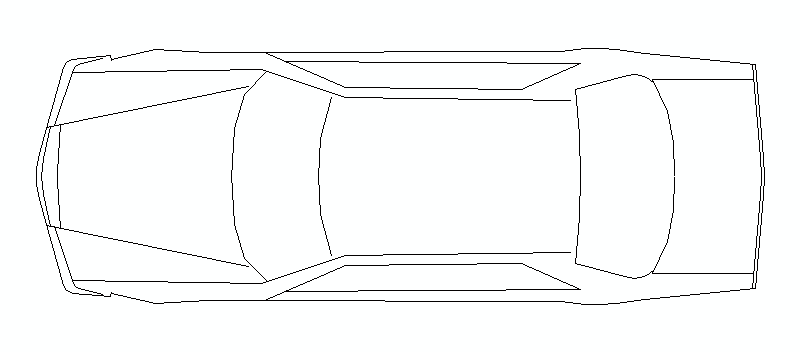 Bloques AutoCAD Gratis de coche visto en planta, 05