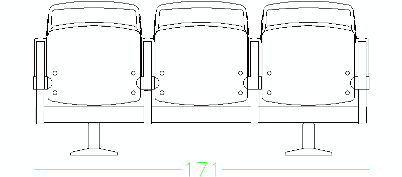 Bloques AutoCAD Gratis de conjunto de tres butacas de cine en ... Bloques AutoCAD Gratis de conjunto de tres butacas de cine en ...
