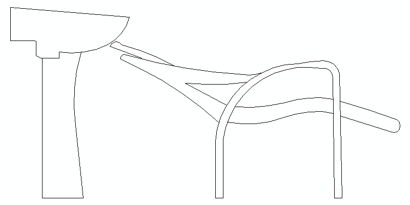 Bloques AutoCAD Gratis de conjunto silla con lavacabezas para ...