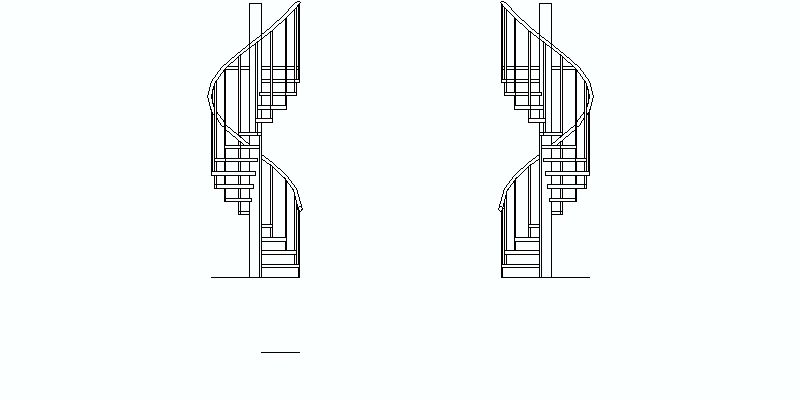 Bloques AutoCAD Gratis de escalera caracol alzado, mod. 2 Bloques AutoCAD Gratis de escalera caracol alzado, mod. 2