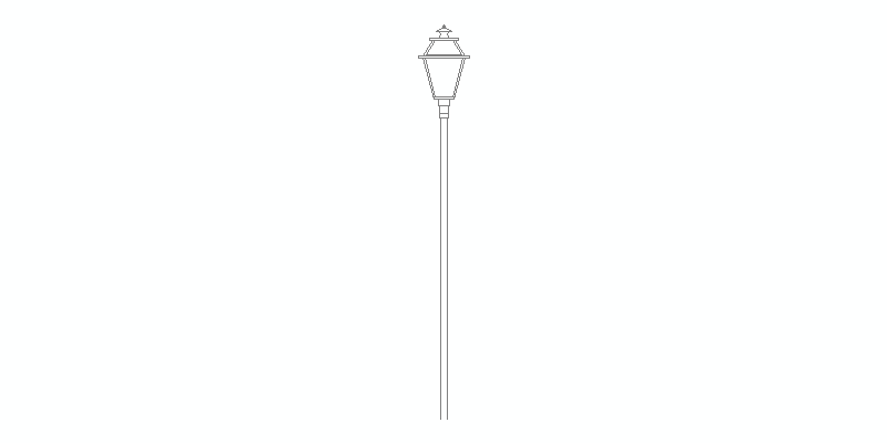 Bloques AutoCAD Gratis de farola de báculo recto Bloques AutoCAD Gratis de farola de báculo recto