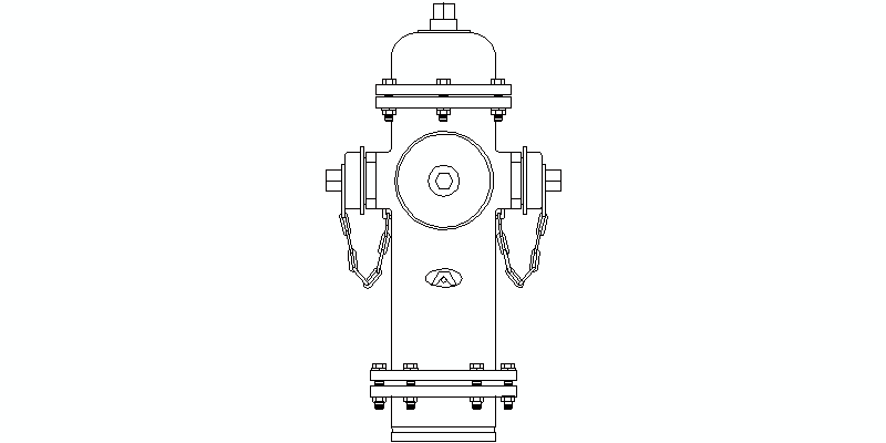 Bloques AutoCAD Gratis de hidrante en alzado frontal Bloques AutoCAD Gratis de hidrante en alzado frontal
