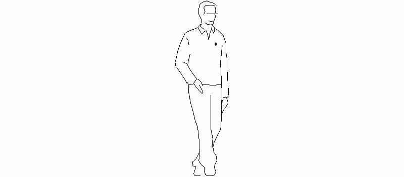 Bloques AutoCAD Gratis de Hombre caminando, alzado frontal Bloques AutoCAD Gratis de Hombre caminando, alzado frontal