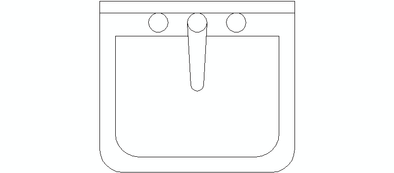 Bloques AutoCAD Gratis de lavabo visto en planta, 01 Bloques AutoCAD Gratis de lavabo visto en planta, 01
