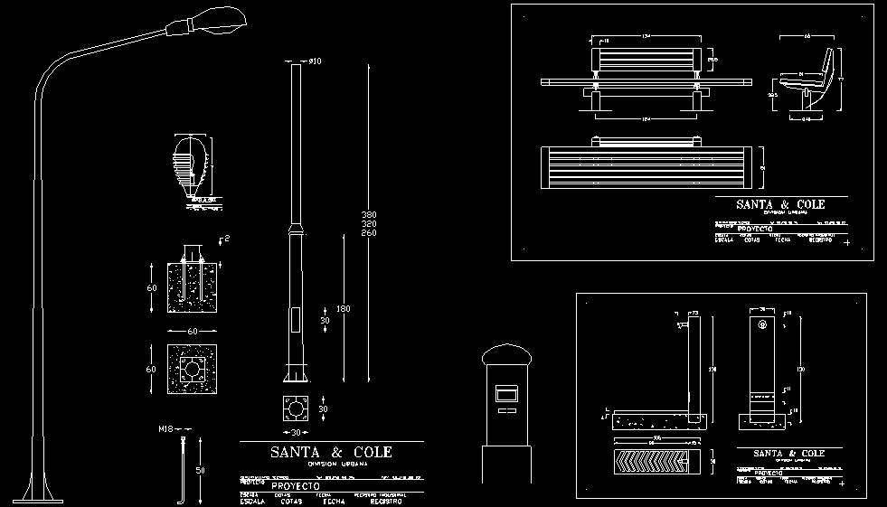 Bloques AutoCAD Gratis - Librerias de mobiliario urbano: farolas, bancos, fuentes, pérgolas Bloques AutoCAD Gratis - Librerias de mobiliario urbano: farolas, bancos, fuentes, pérgolas