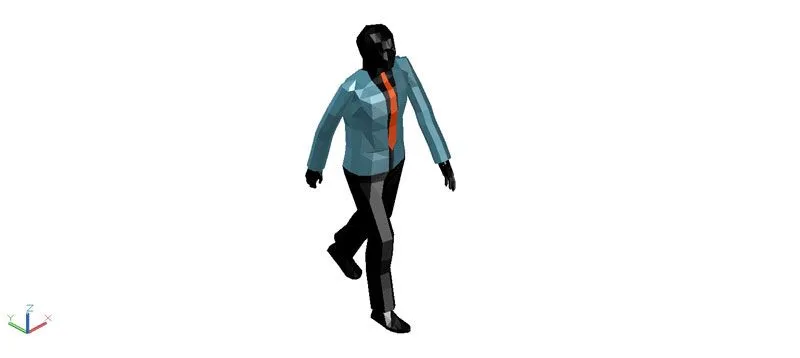 Bloques AutoCAD Gratis de persona masculina caminando en 3d Bloques AutoCAD Gratis de persona masculina caminando en 3d