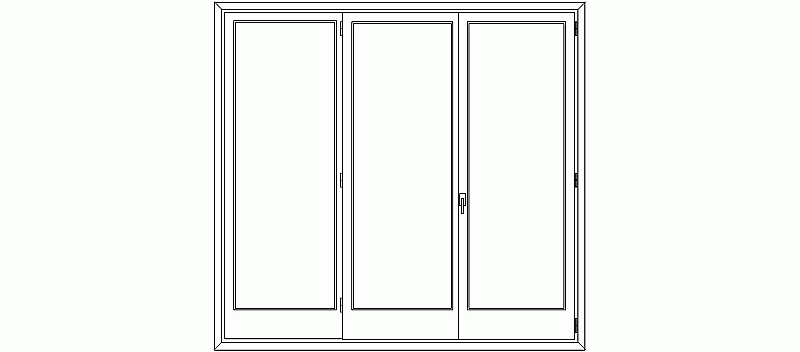 Bloques AutoCAD Gratis de Puerta-ventana de 3 hojas de 2,30×2,16 m Bloques AutoCAD Gratis de Puerta-ventana de 3 hojas de 2,30×2,16 m