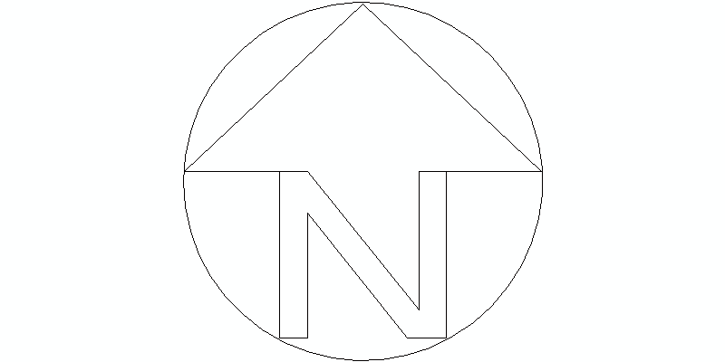 Bloques AutoCAD Gratis de símbolo de norte flecha Bloques AutoCAD Gratis de símbolo de norte flecha