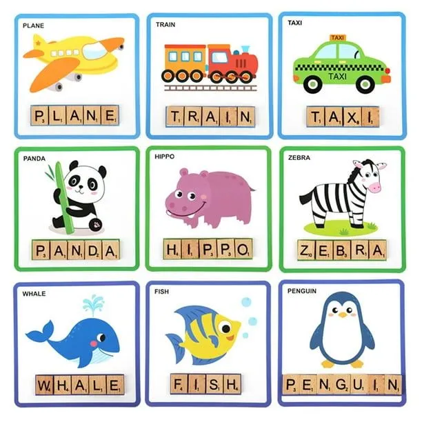 Bloques de ortografía de letras de madera Juego de rompecabezas Palabras en inglés Montessori Kits para niños JShteea libre de BPA | Walmart en línea Bloques de ortografía de letras de madera Juego de rompecabezas Palabras en inglés Montessori Kits para niños JShteea libre de BPA | Walmart en línea