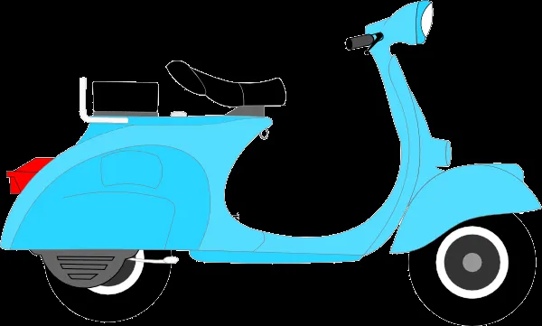 Blue Vespa Clip Art at Clker.com - vector clip art online, royalty ...