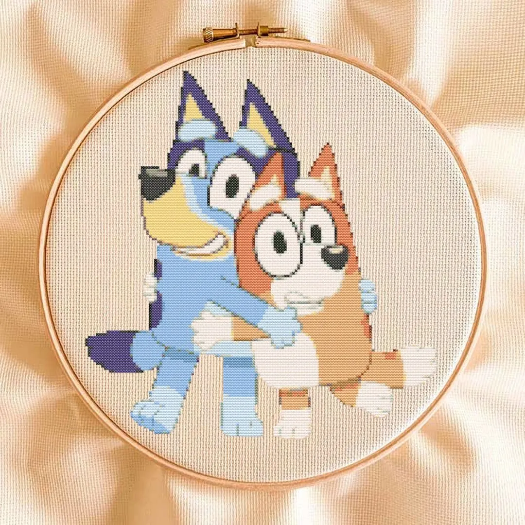Bluey y Bingo Heeler Patrón de punto de cruz inspirado en - Etsy México Bluey y Bingo Heeler Patrón de punto de cruz inspirado en - Etsy México