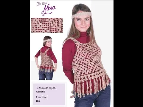 Blusa Alma - fácil y rápida tejido en gancho - Tejiendo con Laura ... Blusa Alma - fácil y rápida tejido en gancho - Tejiendo con Laura ...