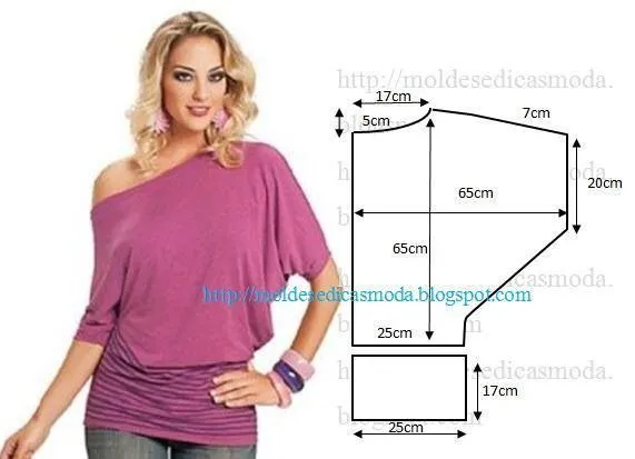 Blusa con ampilo escote | Moldes | Pinterest Blusa con ampilo escote | Moldes | Pinterest