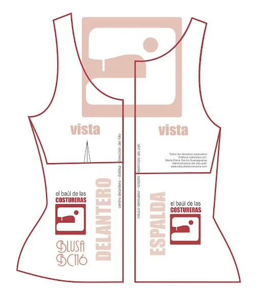 Blusa BC116 Trazado Molde de Costura | EL BAÚL DE LAS COSTURERAS Blusa BC116 Trazado Molde de Costura | EL BAÚL DE LAS COSTURERAS