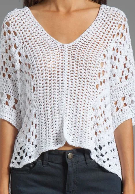 BLUSA BLANCA A CROCHET ~ TODO PATRONES CROCHET GRATIS PASO A PASO ... BLUSA BLANCA A CROCHET ~ TODO PATRONES CROCHET GRATIS PASO A PASO ...