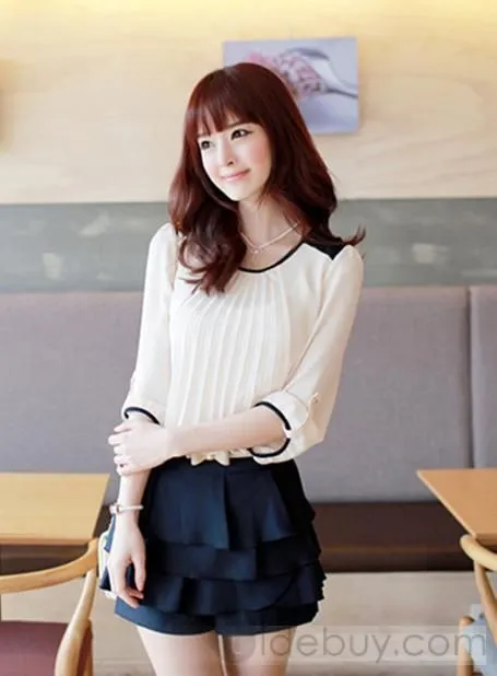 Blusa de Chifón con Mangas Cortas : Tidebuy. | modelo vestidos ... Blusa de Chifón con Mangas Cortas : Tidebuy. | modelo vestidos ...