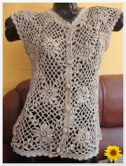 Blusa de Crochê Flores | Art Flora | Elo7