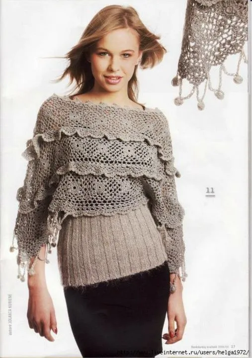 BLUSA CROCHET MARAVILLOSO CON PATRÓN GRAFICO | Patrones Crochet ... BLUSA CROCHET MARAVILLOSO CON PATRÓN GRAFICO | Patrones Crochet ...