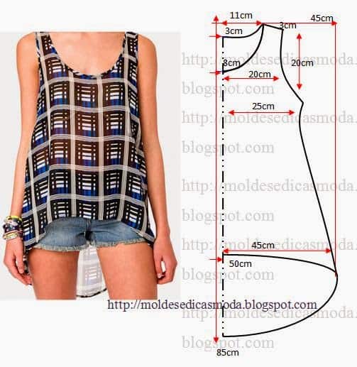 BLUSA FÁCIL DE FAZER - 2 - Moldes Moda por Medida BLUSA FÁCIL DE FAZER - 2 - Moldes Moda por Medida