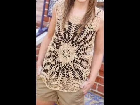 Blusa con Flor Grande Calado Perfecto a Crochet - YouTube Blusa con Flor Grande Calado Perfecto a Crochet - YouTube