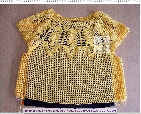 Blusa con gráfico y paso a paso | Mi Rincon de Crochet Blusa con gráfico y paso a paso | Mi Rincon de Crochet