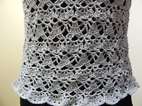 Blusa Gris Crochet parte 2 de 2 - YouTube