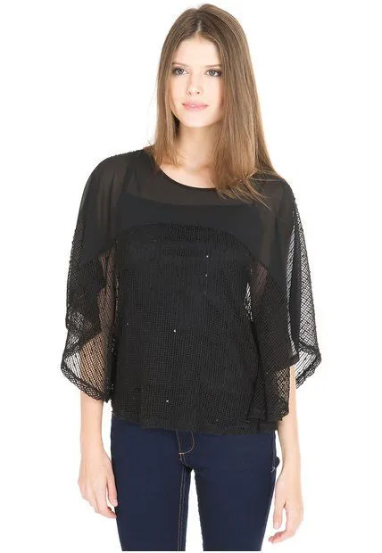 Blusa Manga Murcielago Negra Ash - Compra Ahora | Dafiti Chile Blusa Manga Murcielago Negra Ash - Compra Ahora | Dafiti Chile