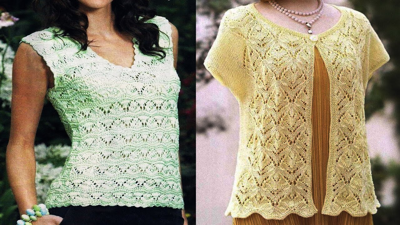 Blusa Mujer Tejida en dos Agujas - YouTube Blusa Mujer Tejida en dos Agujas - YouTube