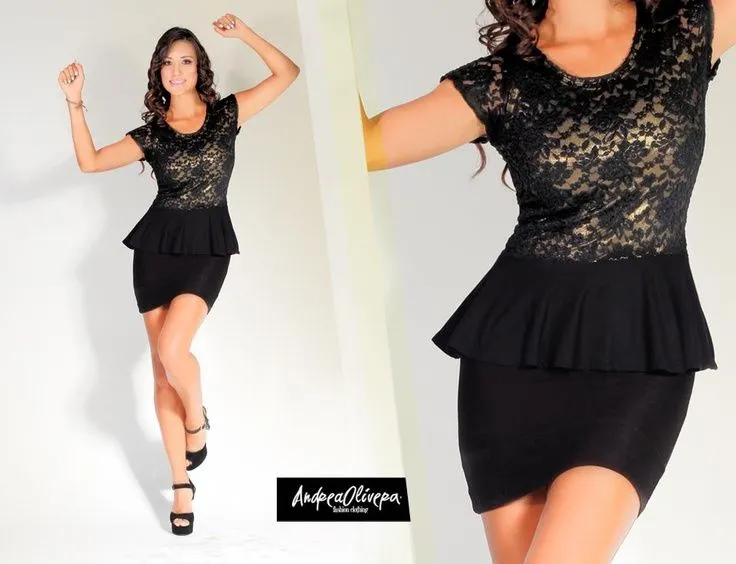 Blusa negra con encaje y fondo dorado, es idónea para usarse con ...