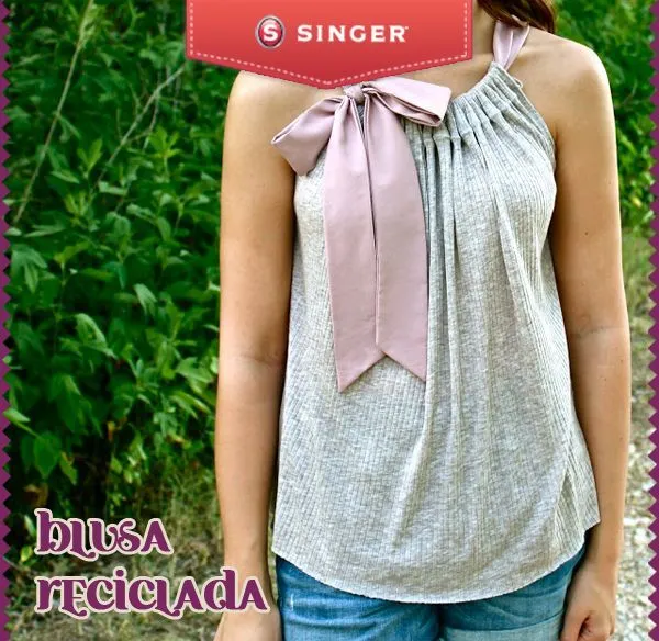 Blusa reciclada #moda #reparacion #yolohice #Singer | BLUSAS ... Blusa reciclada #moda #reparacion #yolohice #Singer | BLUSAS ...